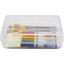 Storex Pencil Case, 8.38 x 5.63 x 2.5 Inches, Assorted Colors, Box of 12  (STX61605U12C)