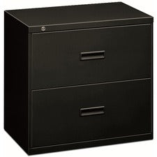 400 Series Lateral File, 2 Legal/letter-size File Drawers, Black, 30" X 18" X 28"