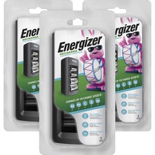 Energizer Family Size NiMH Battery Charger - 3 / Carton - 7 Hour ChargingAA, AAA, C, D, 9V