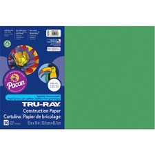 Tru-ray Construction Paper, 76 Lb Text Weight, 12 X 18, Holiday Green, 50/pack