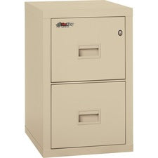 Compact Turtle Insulated Vertical File, 1-hour Fire, 2 Legal/letter File Drawers, Parchment, 17.75" X 22.13" X 27.75"
