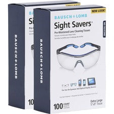 Bausch + Lomb Sight Savers Lens Cleaning Tissues - For Eyeglasses, Monitor, Camera Lens, Binocular - Anti-fog, Anti-static, Pre-moistened, Silicone-free, Individually WrappedBox - 200 / Bundle - Multi
