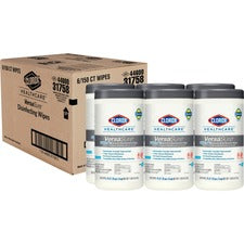 Clorox Healthcare VersaSure Disinfectant Wipes - Ready-To-Use 6.75" Width x 8" Length - 150 / Carton - 6 / Carton - White