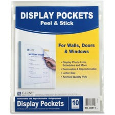 Display Pockets, 8.5 X 11, Polypropylene, 10/pack