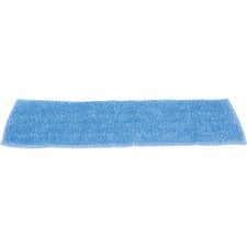 Rubbermaid Commercial Standard Microfiber Damp Mop - 5" Width x 18" Length - Nylon, Polyester, MicroFiber - Blue