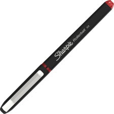 Professional Design Roller Ball Pen, Stick, Fine 0.5 Mm, Red Ink, Black Barrel, Dozen