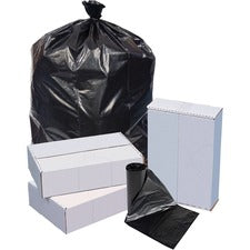 Everyday Genuine Joe Low-Density Can Liners - 60 gal Capacity - 38" Width x 58" Length - 1.10 mil (28 Micron) Thickness - Low Density - Black - Resin - 100/Carton - Office Waste, Receptacle