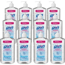PURELL® Hand Sanitizer - 20 fl oz (591.5 mL) - Pump Bottle Dispenser - Hand, Skin - Clear - 12 / Carton