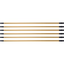 Ettore Utility Handle for Squeegee - 60" Length - 1.25" Diameter - Gold - Aluminum - 6 / Carton