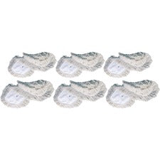 Genuine Joe Dust Mop Head Refill - 60" Width x 5" Depth - Yarn, Cotton, Synthetic - White