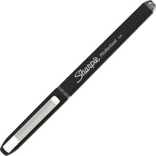 Professional Design Roller Ball Pen, Stick, Fine 0.5 Mm, Black Ink, Black Barrel, Dozen