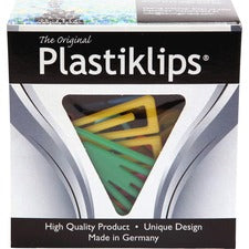 Plastic Paper Clips, Medium, Smooth, Assorted Colors, 500/Box