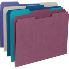 Colored File Folders, 1/3-Cut Tabs: Assorted, Letter Size, 0.75