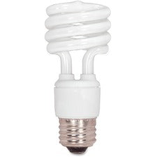 Satco T2 13-watt Mini Spiral CFL Bulb - 13 W - 60 W Incandescent Equivalent Wattage - 120 V AC - 880 lm - Spiral - T2 Size - Cool White Light Color - E26 Base - 12000 Hour - 6920.3&deg;F (3826.8&deg;C) Color Temperature - 82 CRI - Energy Saver, Instant On