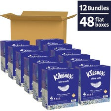 Kleenex Ultra Soft Tissues - 3 Ply - White - Soft, Strong, Fragrance-free - For Multipurpose - 65 Per Box - 12 / Carton