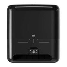 Tork Matic Hand Towel Roll Dispenser Black H1 - Tork Matic Hand Towel Roll Dispenser With Intuition Sensor, Black, Elevation, H1, Non-contact One-at-a-Time Dispensing, 5511282