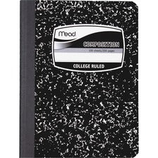 Square Deal Composition Book, Medium/college Rule, Black Cover, (100) 9.75 X 7.5 Sheets