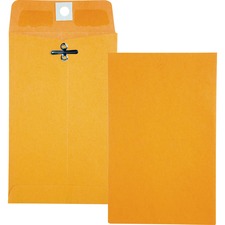 Clasp Envelope, 28 Lb Bond Weight Kraft, #15, Square Flap, Clasp/gummed Closure, 4 X 6.38, Brown Kraft, 100/box