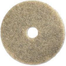 Genuine Joe 20" Multipurpose Floor Pad - 20" Diameter - 5/Carton x 20" Diameter x 1" Thickness - Multipurpose, Floor - 1000 rpm to 3000 rpm Speed Supported - Durable, Washable, Dust Resistant, Long Lasting - Rubber, Synthetic Fiber, Fiber - Natural