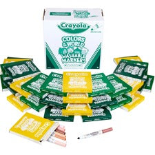 Colors of the World Washable Markers Classpack, Broad Bullet Tip, Assorted Colors, 240/Pack