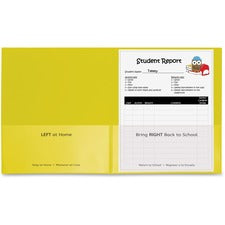C-Line Classroom Connector Folders 11x8.5 Yellow 25/box