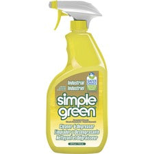 Simple Green Industrial Cleaner/Degreaser - Concentrate Spray - 24 fl oz (0.8 quart) - Lemon Scent - 12 / Carton - Lemon