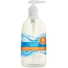 Seventh Generation Purely Clean Hand Wash - Fresh Lemon & Tea Tree Scent - 12 fl oz (354.9 mL) - Pump Bottle Dispenser - Kill Germs, Bacteria Remover - Hand - Clear - Dye-free, Phthalate-free, Bio-based, Rich Lather, Gluten-free - 8 / Carton