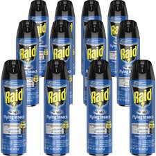 Raid Flying Insect Spray - Spray - Kills Mosquitoes, Flies, Wasp, Hornet, Asian Ladybeetle, Yellow Jacket, Boxelder Bug, Fruit Fly, Gnats, Moths - 15 fl oz - Off White - 12 / Carton