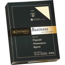 Southworth 25% Cotton Business Paper, 8.5 x 11 - 500 count