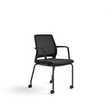 Safco Medina Guest Chair - 18"16" Chair Back, 18" x 18" x 18" Chair Seat, 23.5" x 23.5" x 33.5" Chair - Finish: Black