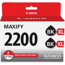 Canon PGI-2200XL Original Ink Cartridge - Inkjet - High Yield - 2500 Pages (Per Cartridge) - Black - 2 / Pack