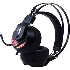 Mad Catz The Authentic F.R.E.Q. 4 Gaming Headset, Black - Stereo - USB - Wired - Over-the-head - Binaural - Circumaural - Omni-directional, Noise Cancelling Microphone - Black