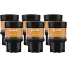 Vectair Systems V-Air MVP Dispenser Fragrance Refill - Spray - 6000 ft� - Citrus Mango - 60 Day - 6 / Carton - Odor Neutralizer