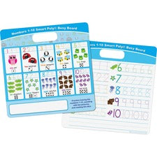 Ashley Numbers 1 - 10 Smart Poly Busy Board - 10.8" (0.9 ft) Width x 10.8" (0.9 ft) Height - Poly-coated Cardboard Surface - Square - 1 Each