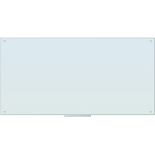 U Brands Magnetic Glass Dry Erase Board - 35" (2.9 ft) Width x 70" (5.8 ft) Height - Frosted White Tempered Glass Surface - Rectangle - Horizontal/Vertical - 1 Each