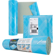 Scotch Flex & Seal Shipping Roll - 15" Width x 10 ft Length - Durable, Water Resistant, Tear Resistant, Cushioned, Recyclable - Blue