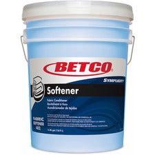 Betco SYMPLICITY&trade; Fabric Softener, Fresh Scent, 640 Oz - Ready-To-Use Liquid - 640 oz (40 lb) - Fresh Scent - 5 - Blue