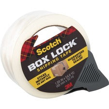 Scotch Box Lock Packaging Tape - 54.60 yd Length x 1.88" Width - Dispenser Included - 1 / Roll - Clear