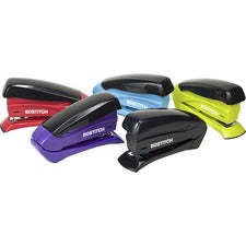 Bostitch Inspire 15 Spring-Powered Compact Stapler - 15 Sheets Capacity - 105 Staple Capacity - Half Strip - 1/4" , 26/6mm Staple Size - Assorted