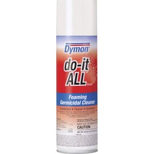 Dymon Do-It-All Foaming Germicidal Cleaner - Aerosol - 18 fl oz (0.6 quart) - 1 Each - White