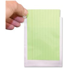 Ashley Library Pockets - 5.3" Height x 3.5" Width - Clear - 25 / Pack