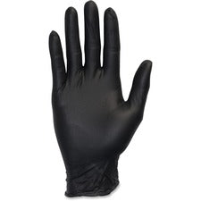 Safety Zone Medical Nitrile Exam Gloves - Large Size - For Right/Left Hand - Black - Powder-free, Comfortable, Allergen-free, Silicone-free, Latex-free, Textured, Chemical Resistant - For Cleaning, Dishwashing, Medical, Food, Janitorial Use, Painting, Pet