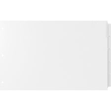 EasyFit 5-Tab Legal Size Index Dividers - 5 x Divider(s) - 5 Tab(s) - 5 Tab(s)/Set - 8.5" Divider Width x 14" Divider Length - Legal - 3 Hole Punched - White Divider - Clear Plastic Tab(s) - 5 / Set