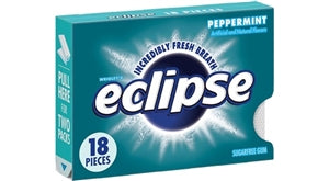 Eclipse Sugar-Free Gum, Spearmint - 8 packs, 18 pieces each