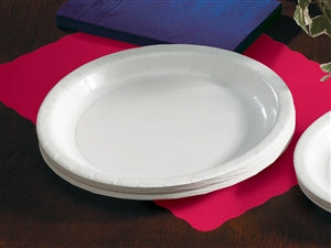 Coated Paper Dinnerware, Plate, 9" Dia, White, 50/pack, 10 Packs/carton