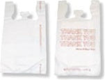 Stock Thank You Printed 11.5 x 6.5 x 21 Plastic T-Shirt Style Bag