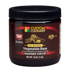 Masters Touch All Natural Gluten Free Reduced Sodium No Msg Added Vegan Vegetable Base-1 lb.-6/Case