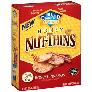 Blue Diamond Almonds Crackers Honey Cinnamon-4.25 oz.-12/Case