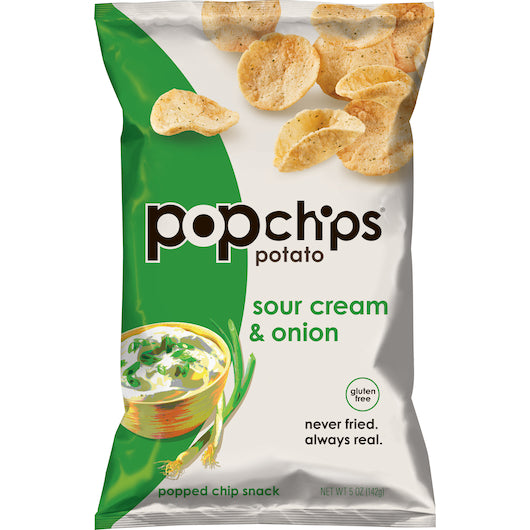 Popchips Sour Cream & Onion Popped Potato Chips-5 oz.-12/Case