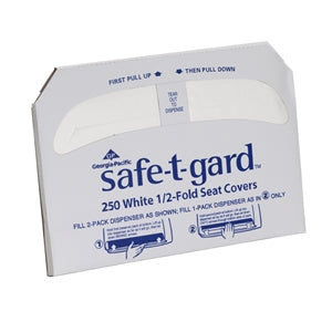 Safe-T-Gard Seat Cover 1/2 Fold White-250 Count-4/Case